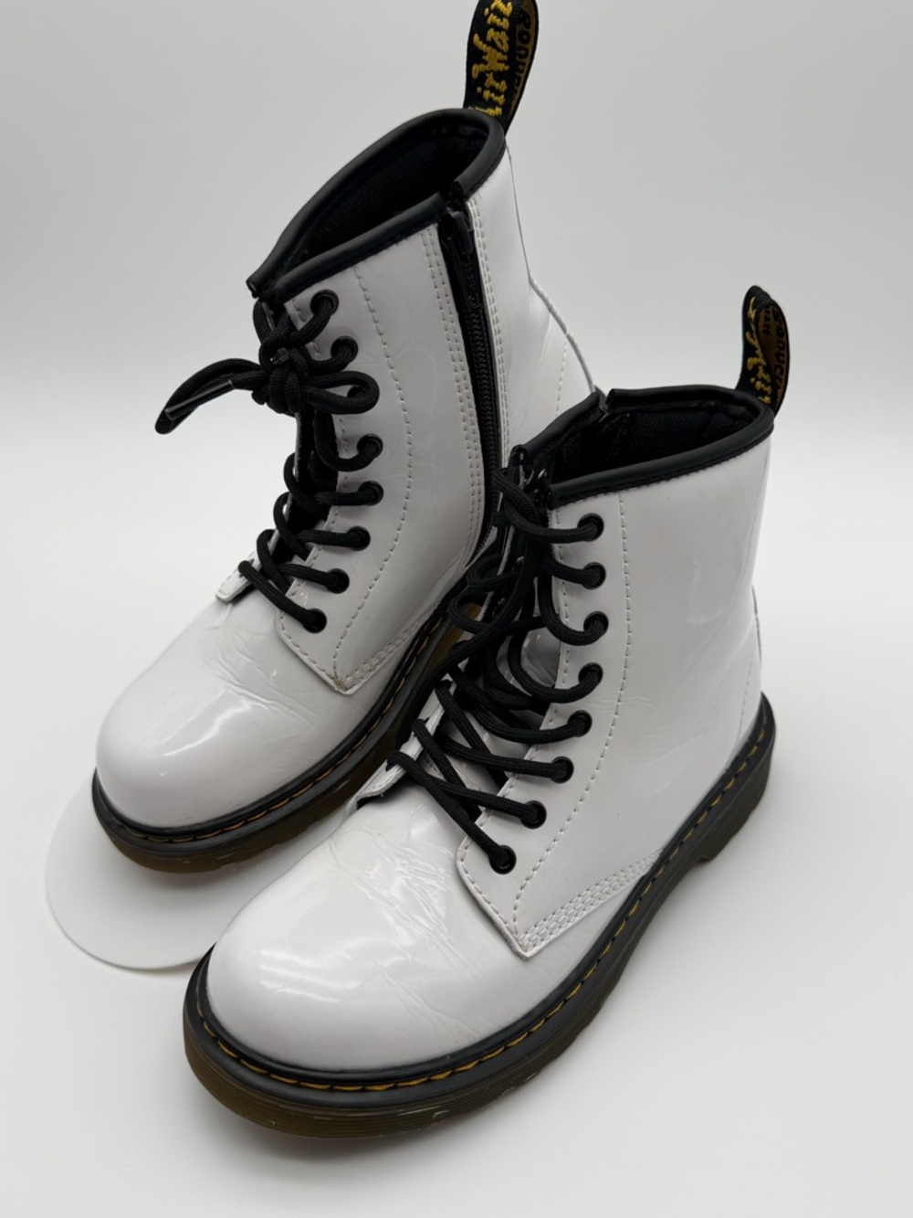Dr. Martens | White Combat Boots | Girls US 3 | GUC